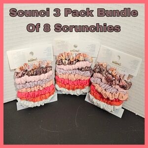 NWT Scunci 3 Pack Bundle of 8 Scrunchies